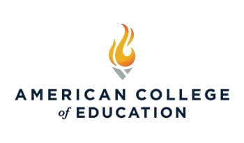 A logo of the american college of education.